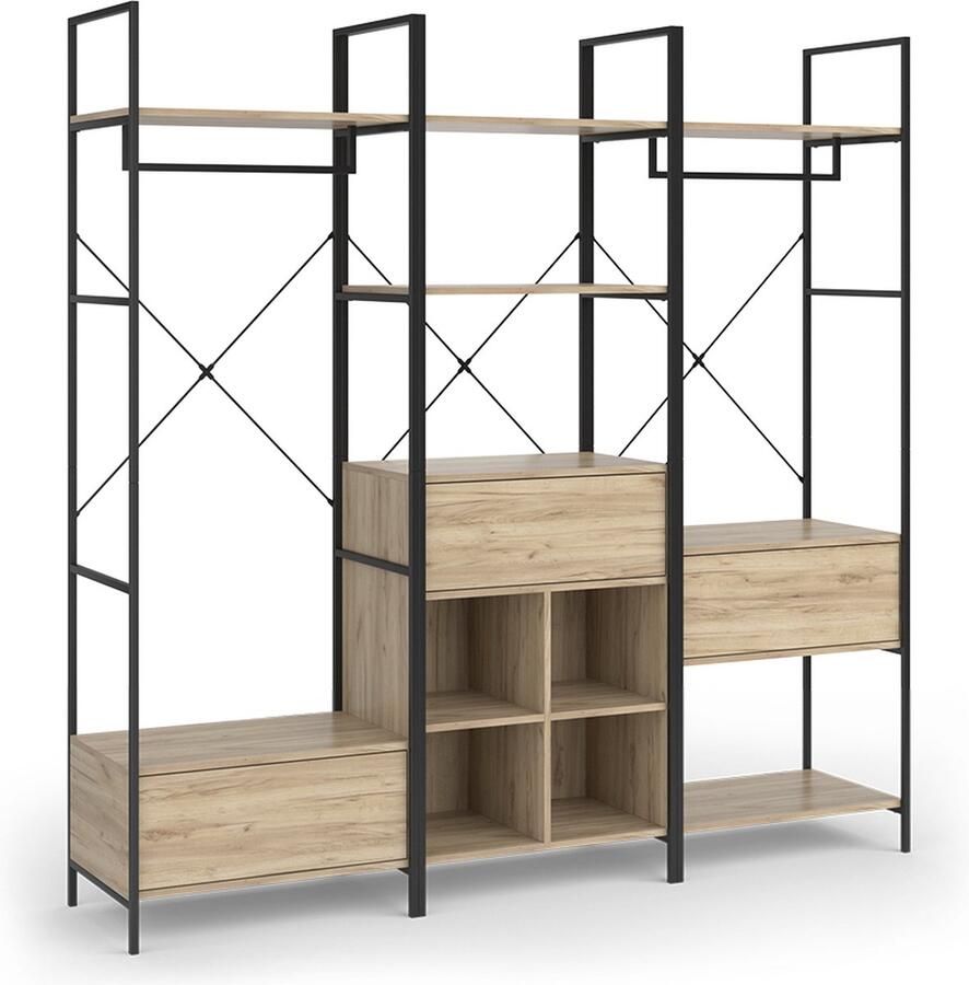 Vicco Enya Garderobeset – 60 x 180 cm 3 delen Hout 3 delen