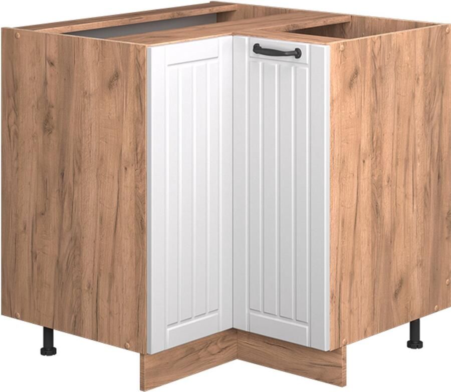 Vicco Fame-Line Hoekkast – 80.5 cm WB Marmer Wit Landhuis