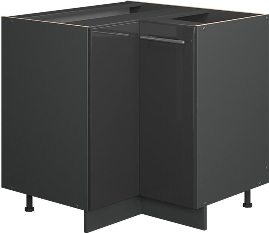 Vicco Fame-Line Hoekkast – 80.5 cm zonder werkblad Antraciet Hoogglans