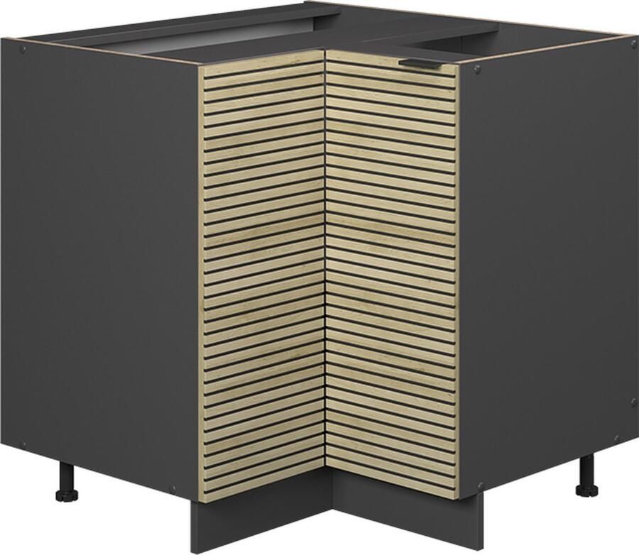 Vicco Fame-Line Keuken Hoekkast – 80.5 cm WB Antraciet Eiken paneel WB Antraciet