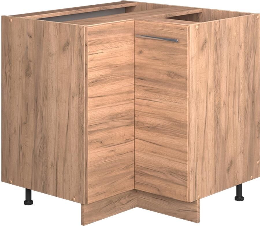 Vicco Fame-Line Hoekkast – 80.5 cm WB Antraciet Krachtige eik goud