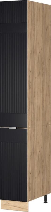 Vicco Apotheekkast Fame-Line Zwart gestreept Krachtige eik goud 30 cm