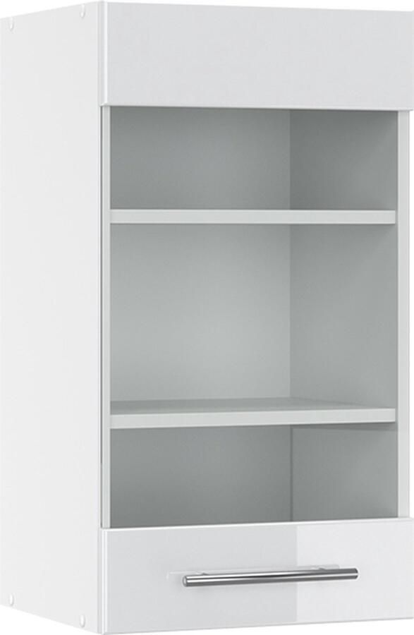 Vicco Fame-Line Keuken Glazen keukenkast – 40 cm Wit Hoogglans
