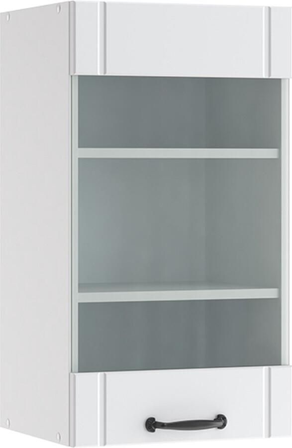 Vicco Fame-Line Keuken Glazen keukenkast – 40 cm Wit Landhuis