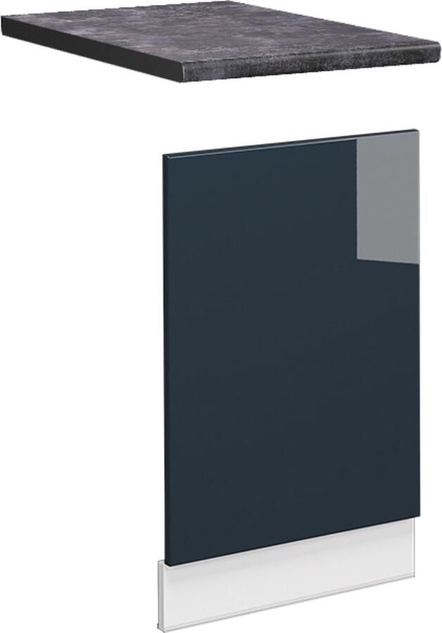 Vicco Fame-Line Keuken Keukenkasten – 45 cm WB Antraciet Donkerblauw hoogglans WB Antraciet