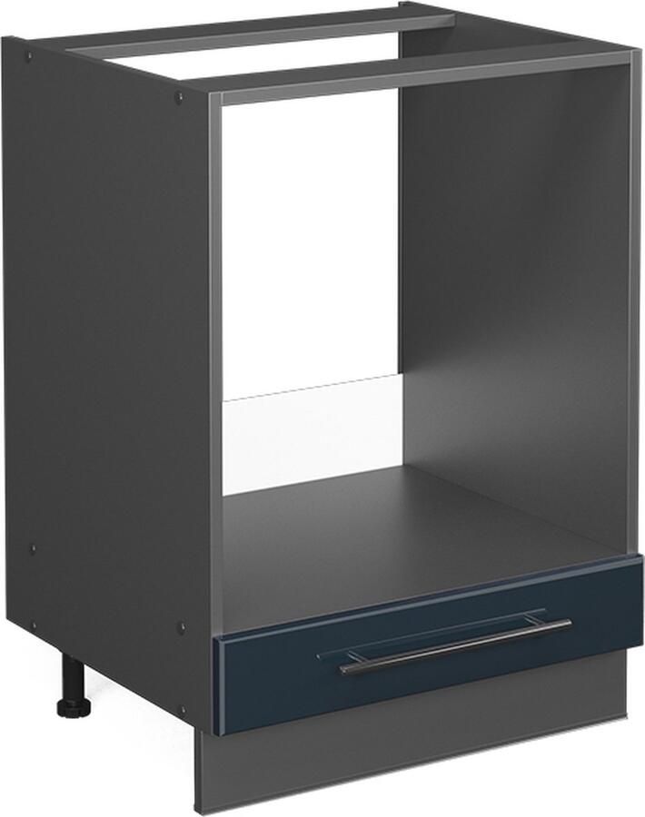 Vicco Fame-Line Keuken Keukenkasten – 60 cm WB Antraciet Donkerblauw hoogglans WB Antraciet