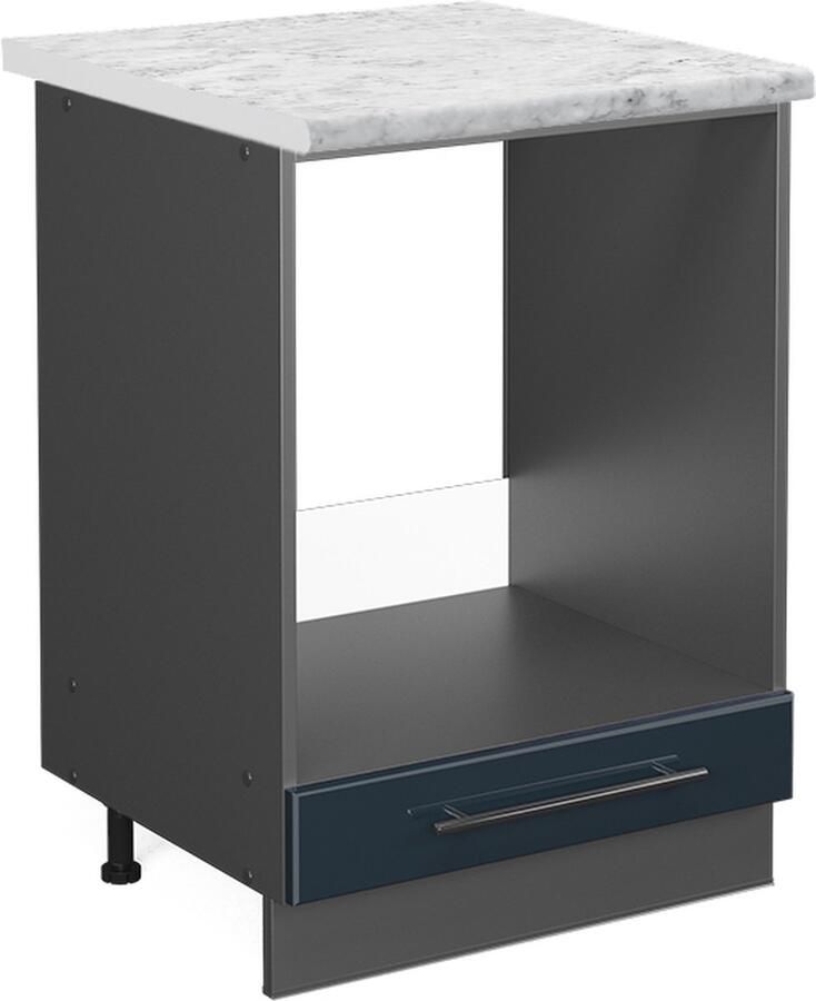 Vicco Fame-Line Keuken Keukenkasten – 60 cm WB Marmer Donkerblauw hoogglans WB Marmer