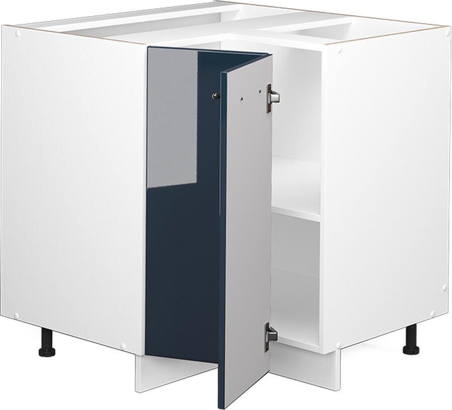 Vicco Fame-Line Keuken Keukenkasten – 80.5 cm WB Eik Donkerblauw hoogglans WB Eik