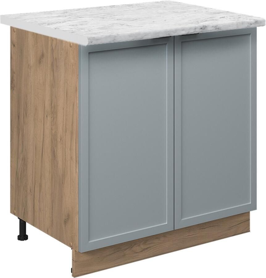 Vicco Fame-Line Keuken Wastafelkast – 80 cm met legplank WB Marmer Licht blauw-grijs met legplank WB Marmer - Foto 2
