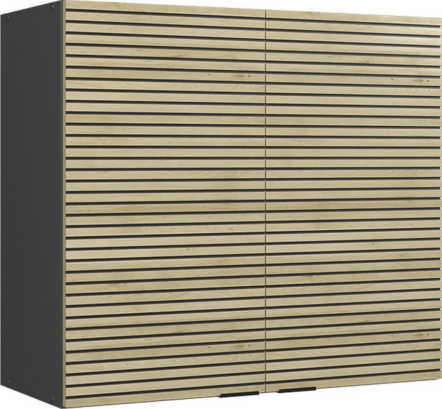 Vicco Fame-Line Keuken Glazen keukenkast – 80 cm Eiken paneel