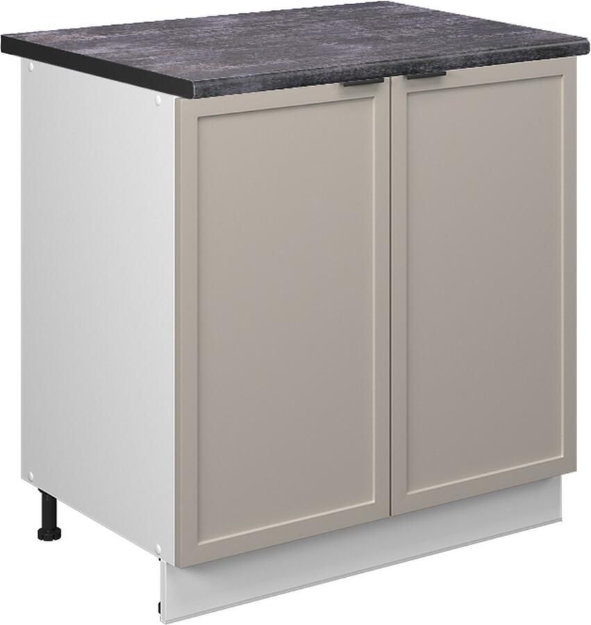 Vicco Fame-Line Keuken Wastafelkast – 80 cm met legplank WB Antraciet GrijsBeige met legplank WB Antraciet