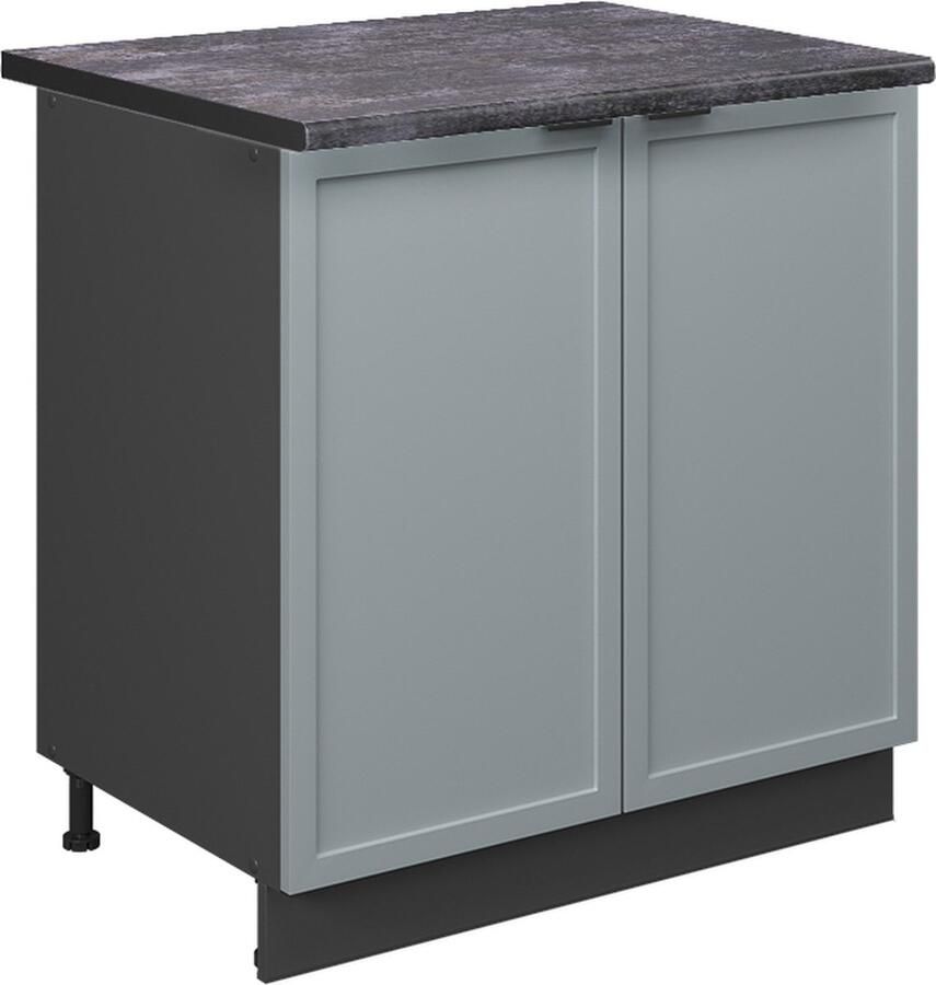 Vicco Fame-Line Keuken Wastafelkast – 80 cm met legplank WB Antraciet Licht blauw-grijs met legplank WB Antraciet