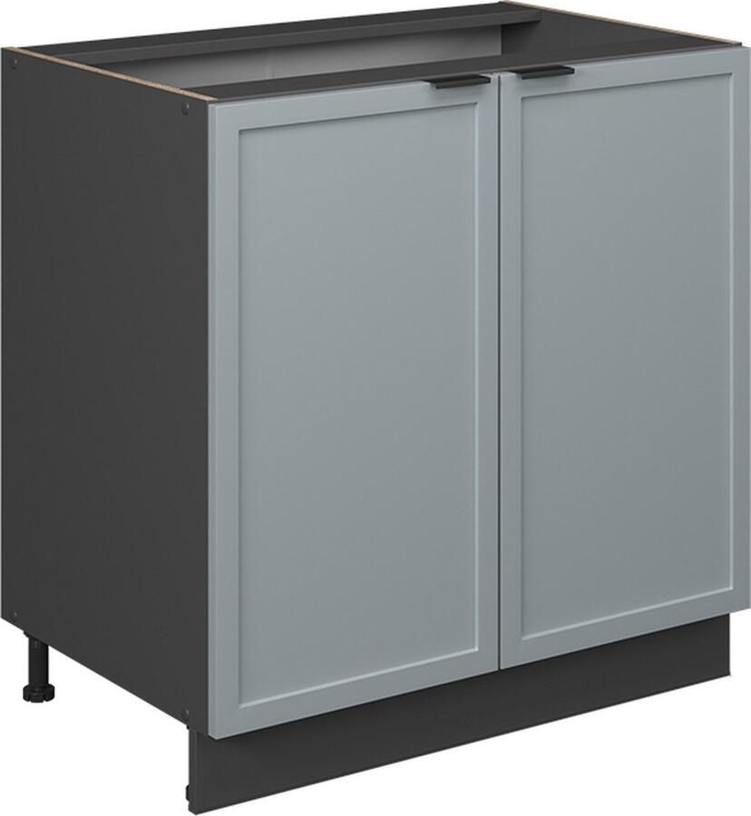 Vicco Fame-Line Keuken Wastafelkast – 80 cm met legplank zonder werkblad Licht blauw-grijs met legplank zonder werkblad