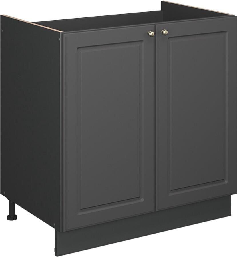 Vicco Fame-Line Wastafelkast – 80 cm zonder werkblad Anthrazit-Gold Landhaus