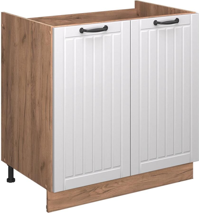 Vicco Fame-Line Wastafelkast – 80 cm zonder werkblad Wit Landhuis