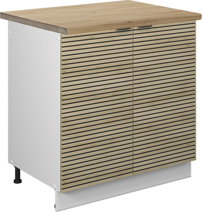 Vicco Fame-Line Keuken Wastafelkast – 80 cm WB Eik Eiken paneel WB Eik