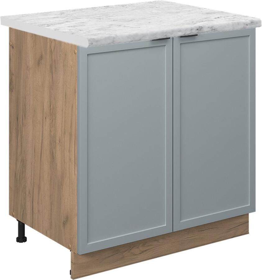 Vicco Fame-Line Keuken Wastafelkast – 80 cm WB Marmer Licht blauw-grijs WB Marmer