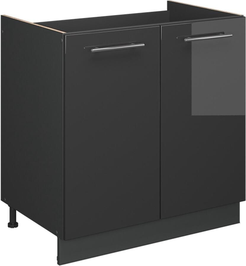 Vicco Fame-Line Wastafelkast – 80 cm zonder werkblad Antraciet Hoogglans