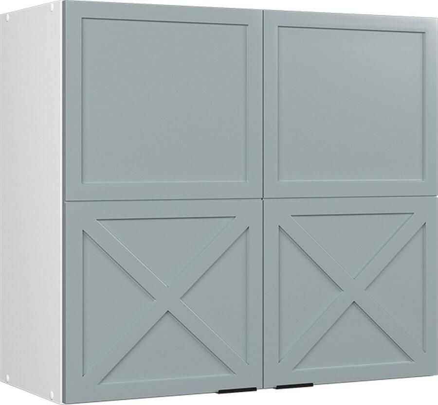 Vicco Fame-Line Keuken Glazen keukenkast – 80 cm Licht blauw-grijs