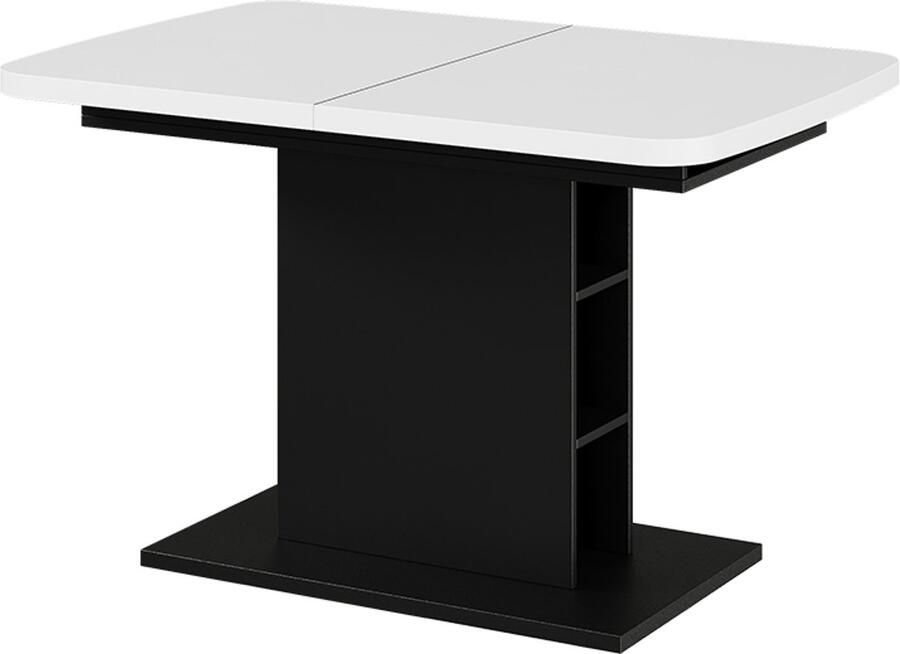 Vicco Fenaro Eettafel – 120 x 80 cm met open compartimenten Wit zwart