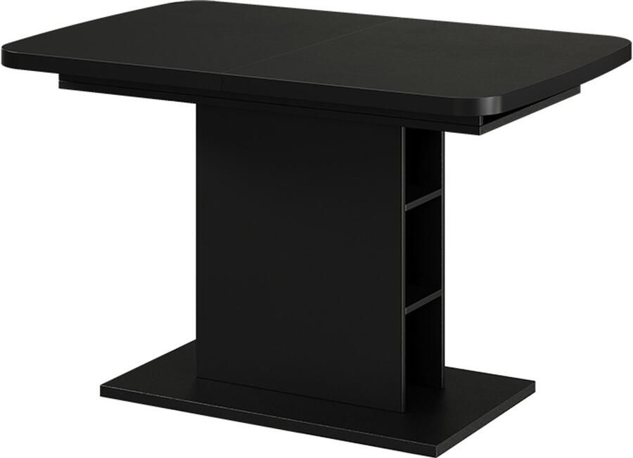 Vicco Fenaro Eettafel – 120 x 80 cm met open compartimenten Zwart