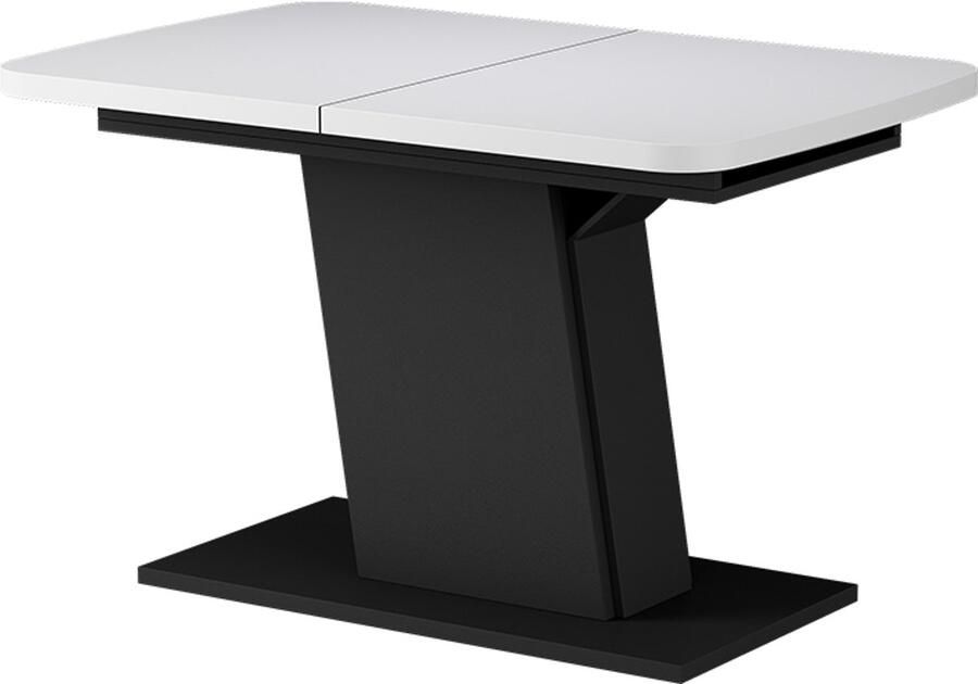 Vicco Fenaro Eettafel – 120 x 80 cm Uitschuifbaar Wit zwart