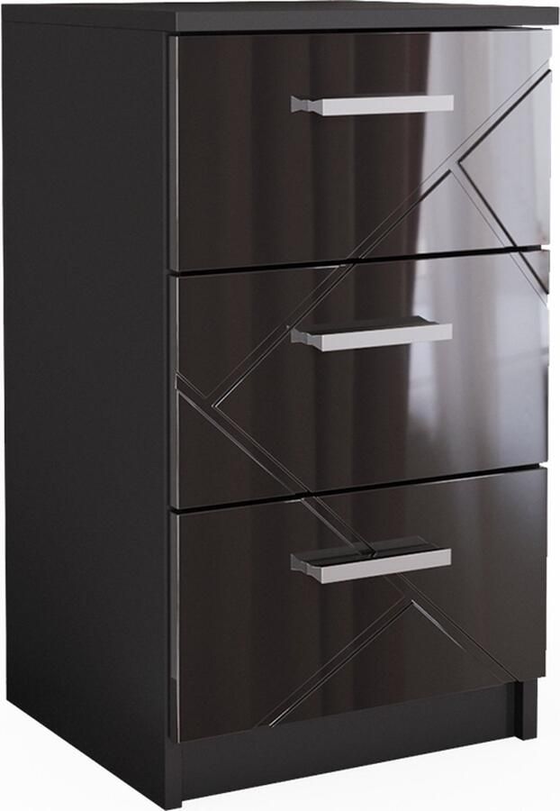 Vicco Irma Nachtkastje – 35.5 x 66 cm Zwart