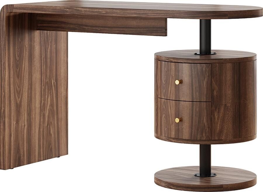 Vicco Lara Bureau – 120 x 50 cm met 2 laden Eiken rustiek met 2 laden