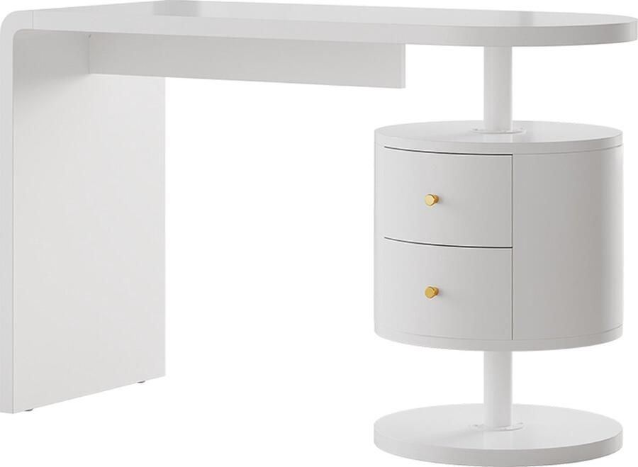Vicco Lara Opmaaktafel – 120 cm met 2 laden Wit met 2 laden