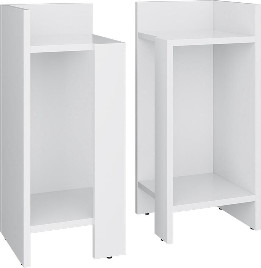 Vicco LenarNachtkastje – 27 x 60 cm Set van 2 Wit Set van 2