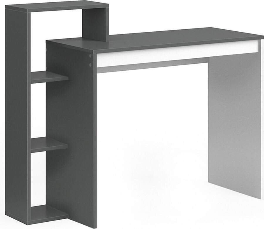 Vicco Leo Bureau – 110 x 40 cm Antraciet wit