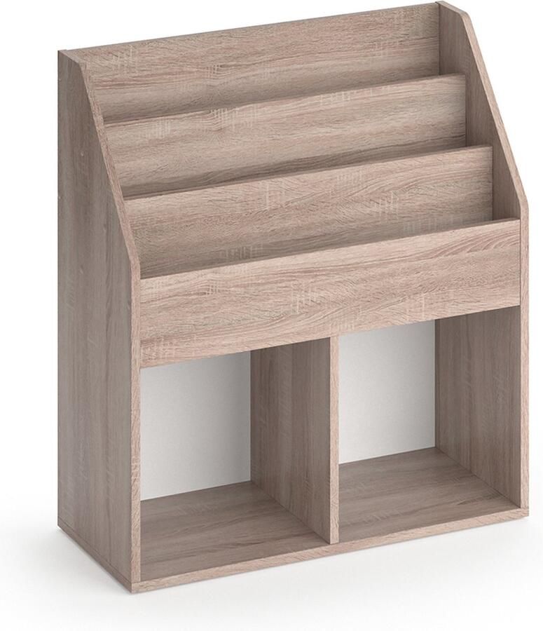 Vicco Luigi Boekenkast – 72 x 79 cm met 2 vouwdozen Sonoma met 2 vouwdozen