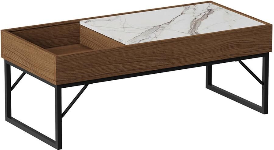 Vicco Lunero Salontafel – 105 x 50 cm Walnoot