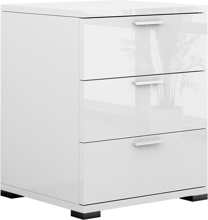 Vicco Marseille Nachtkastje – 46.2 x 60 cm Wit Hoogglans - Foto 2