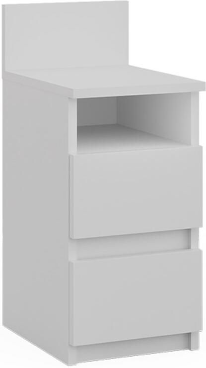 Vicco Monty Nachtkastje – 25 x 59.1 cm met 2 laden Wit