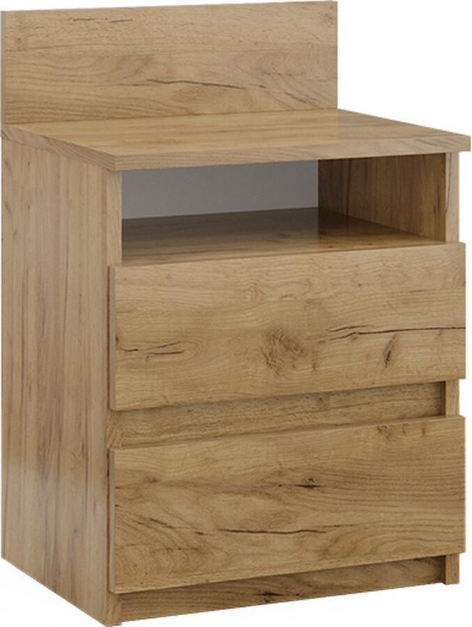 Vicco Monty Nachtkastje – 32.3 x 59.1 cm Krachtige eik goud