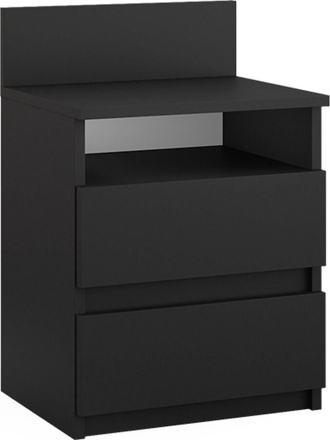 Vicco Nachtkastje Monty Zwart Zwart 39.6 x 59.1 cm