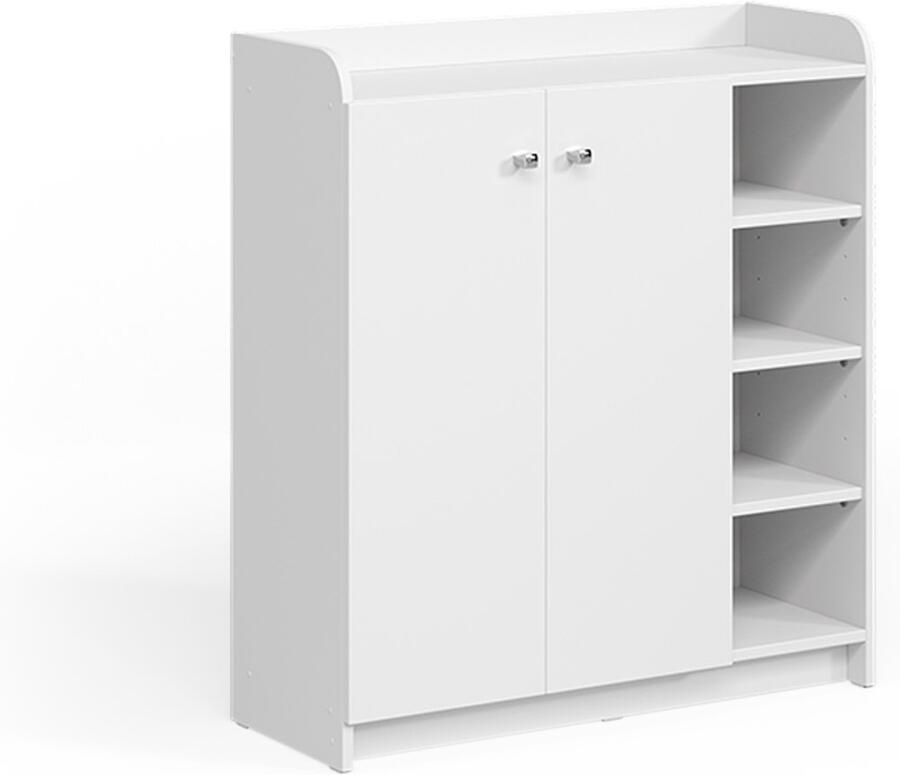 Vicco Moritz Schoenenkast – 83 x 91.4 cm met 2 deuren Wit