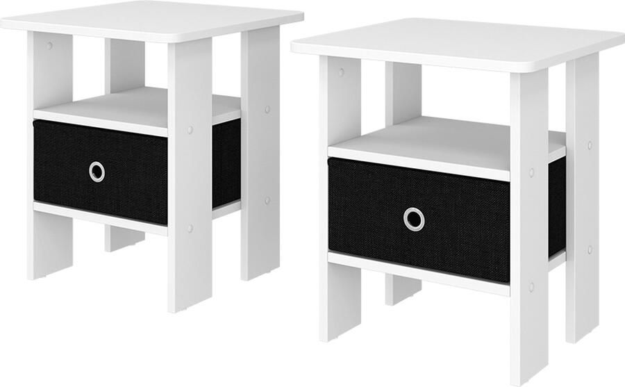 Vicco Nachtkastje Birma Wit Wit 39.5 x 46 cm Set van 2