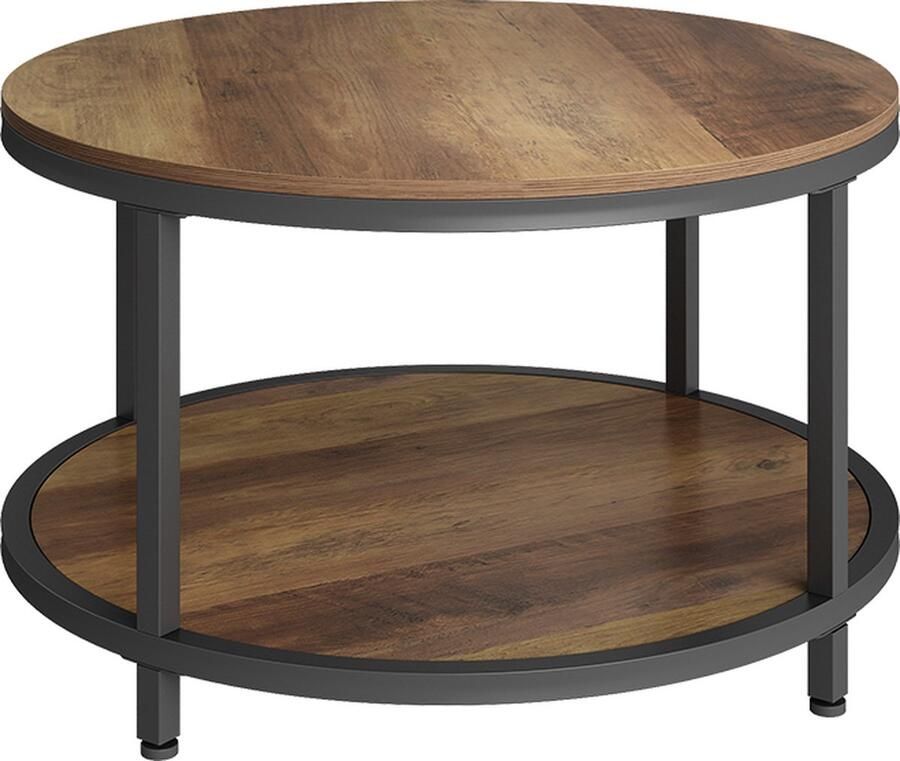 Vicco Ontario Salontafel – 80 x 46 cm Rond Eiken Rond