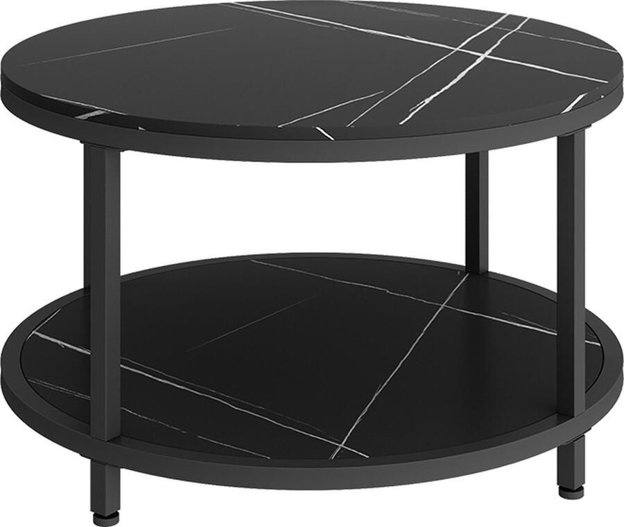 Vicco Ontario Salontafel – 80 x 80 cm Rond Marmer Rond