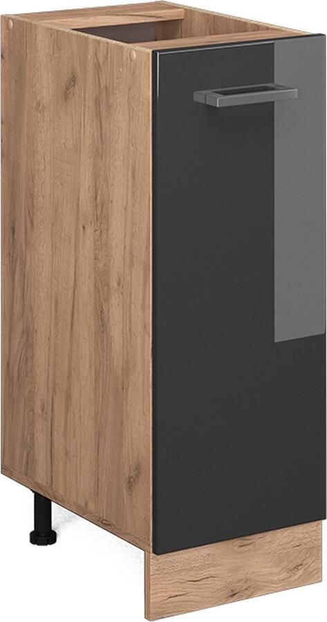 Vicco R-Line Keuken Apothekerskast – 30 cm zonder werkblad Antraciet Hoogglans zonder werkblad