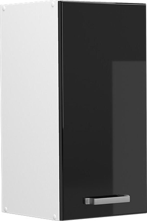 Vicco R-Line Universele hangkast – 30 cm met deur Zwart hoogglans met deur