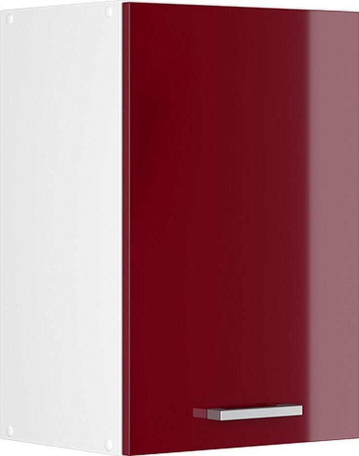 Vicco R-Line Universele hangkast – 40 cm met open schappen Bordeauxrode hoogglans met open schappen