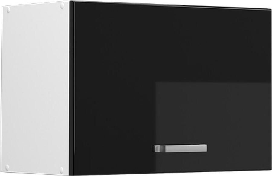 Vicco R-Line Keuken Hangkast – 60 cm Plat Zwart hoogglans Plat