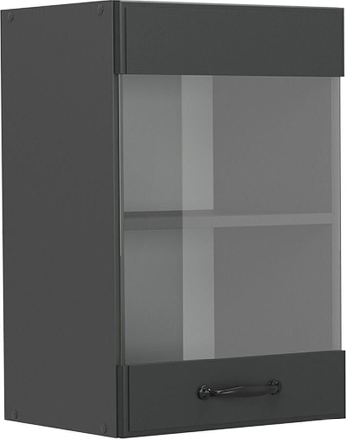 Vicco R-Line Keuken Glazen keukenkast – 40 cm Antraciet landhuis