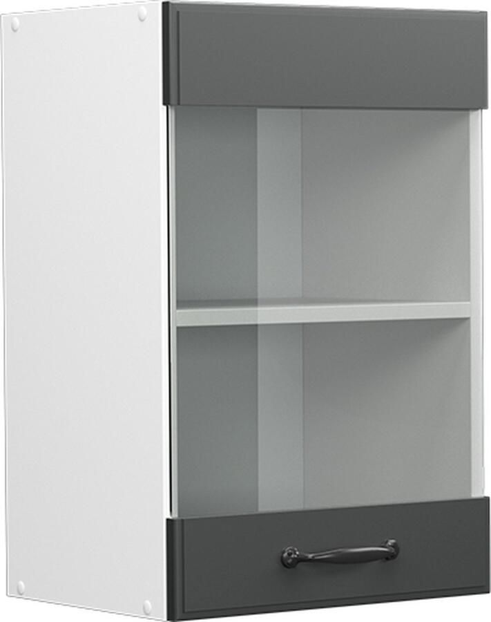 Vicco R-Line Keuken Glazen keukenkast – 40 cm Antraciet landhuis