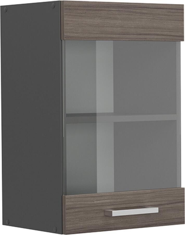 Vicco R-Line Keuken Glazen keukenkast – 40 cm Edel grijs