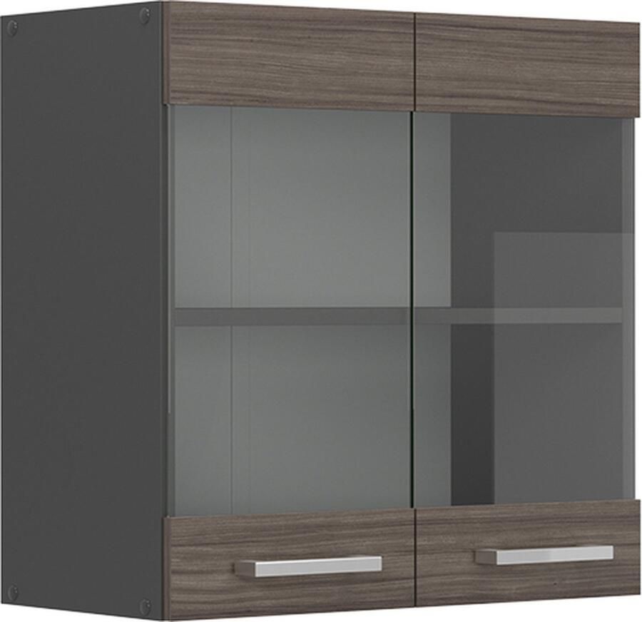 Vicco R-Line Keuken Glazen keukenkast – 60 cm Edel grijs