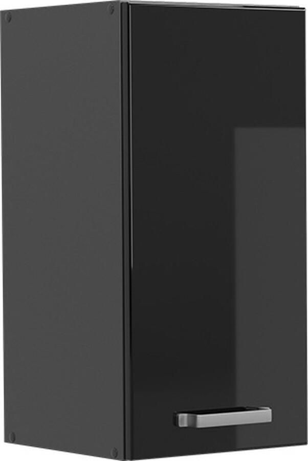 Vicco R-Line Keuken Hangkast – 30 cm Zwart hoogglans